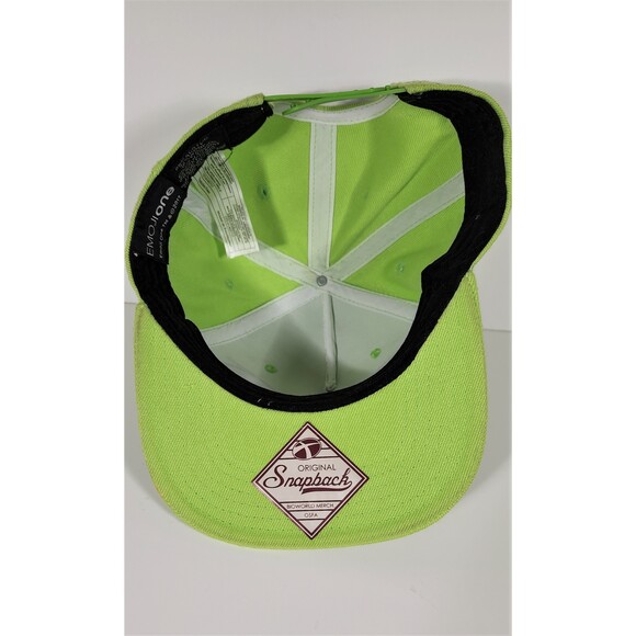 Green Alien Snapback Hat EMOJI One 2017 Novelty Stylized UFO Extraterrestrial - Picture 6 of 6